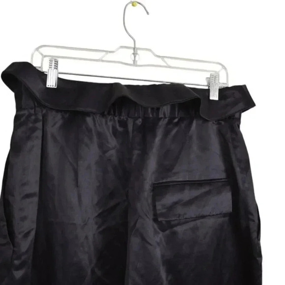 COS Silk Wide Leg Navy Blue Pants Trousers High Waist Size  12 - Picture 7 of 13